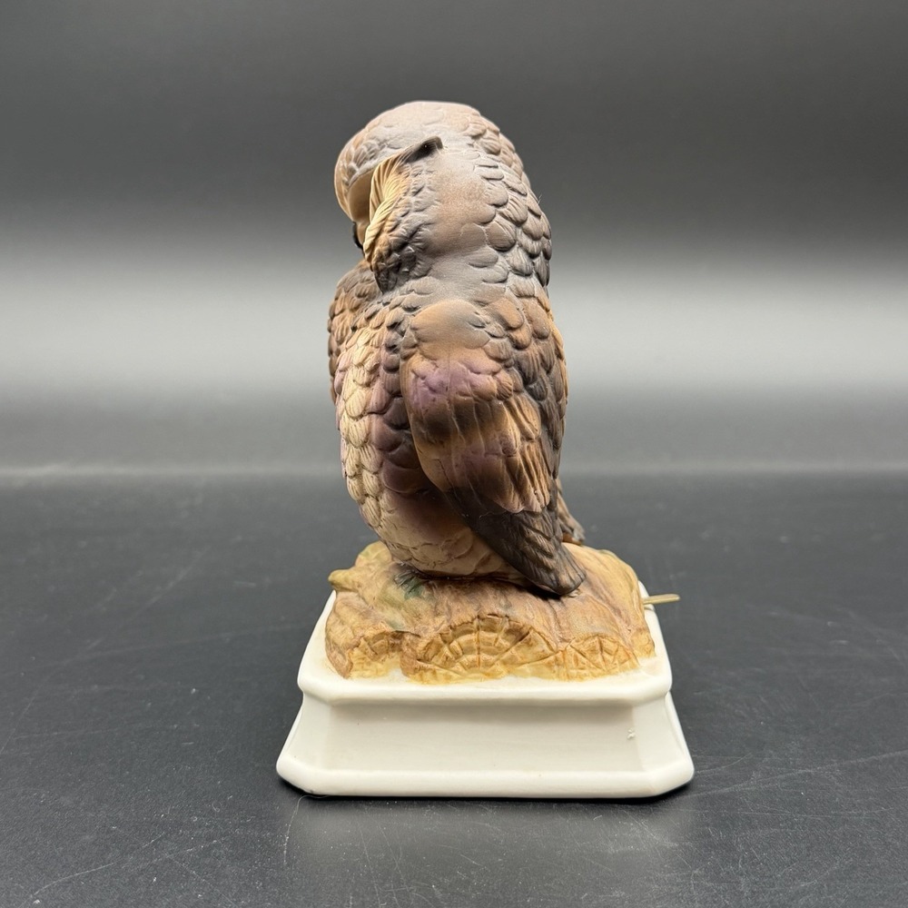 Vintage Gorham Loving Owls Music Box Plays The Way We Were Owl Figurine Japan - Picture 5 of 7